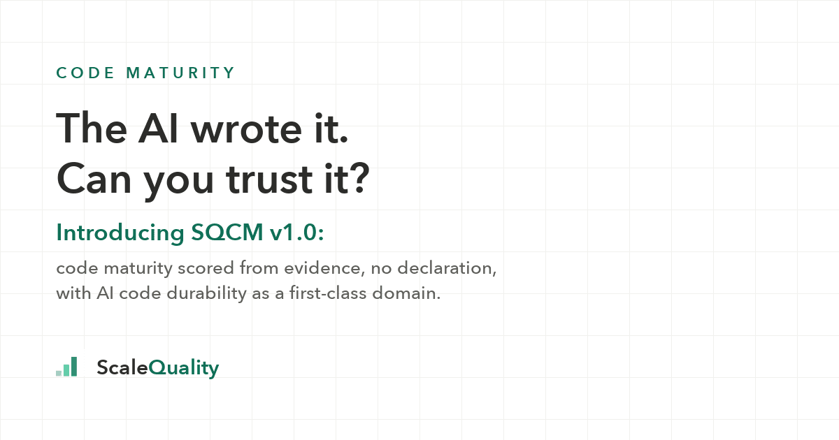Code Maturity Model: why we built SQCM (and published the methodology)